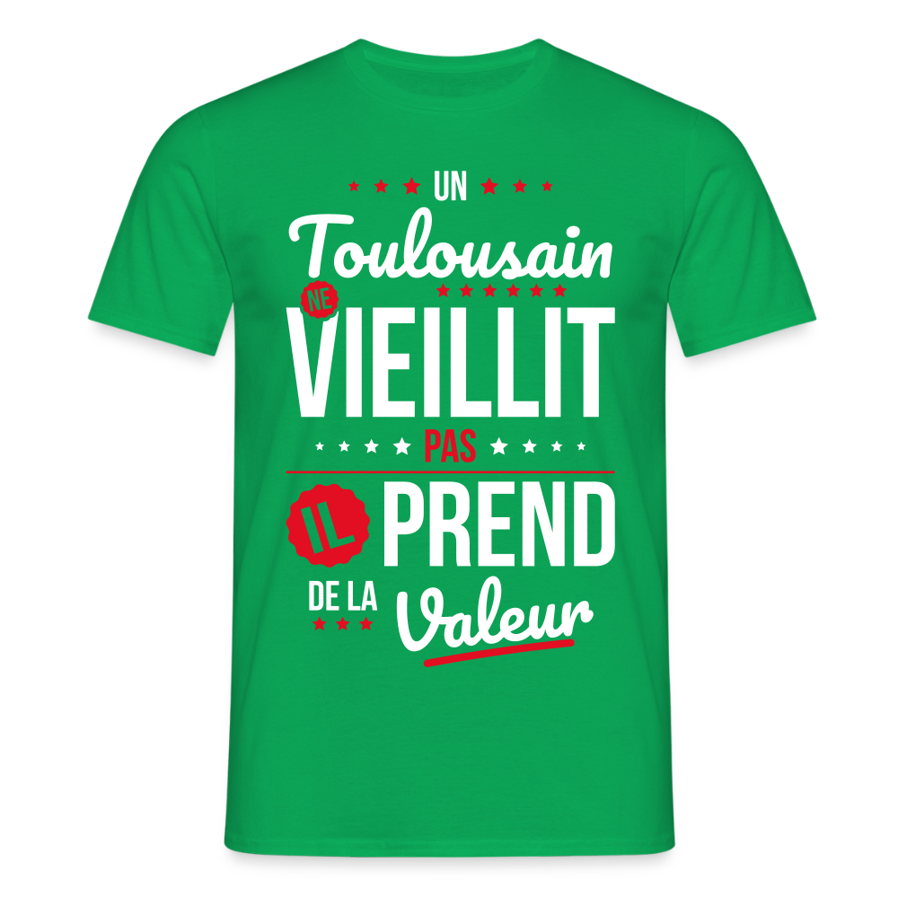 T-shirt Homme - Un Toulousain ne vieillit pas - vert