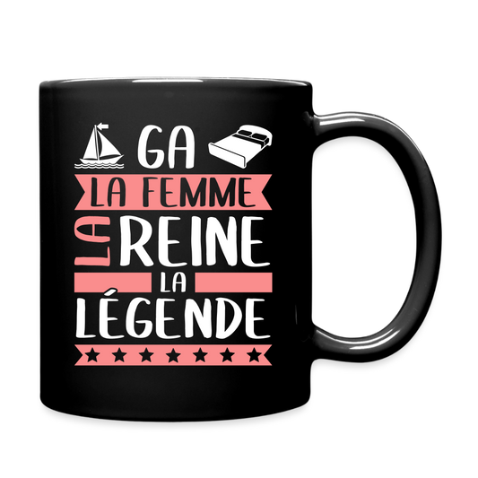 Mug uni Magalie rébus – La femme, la reine, la légende - noir