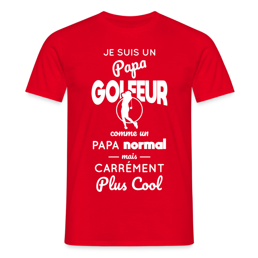 T-shirt Homme - Papa golfeur plus cool - rouge