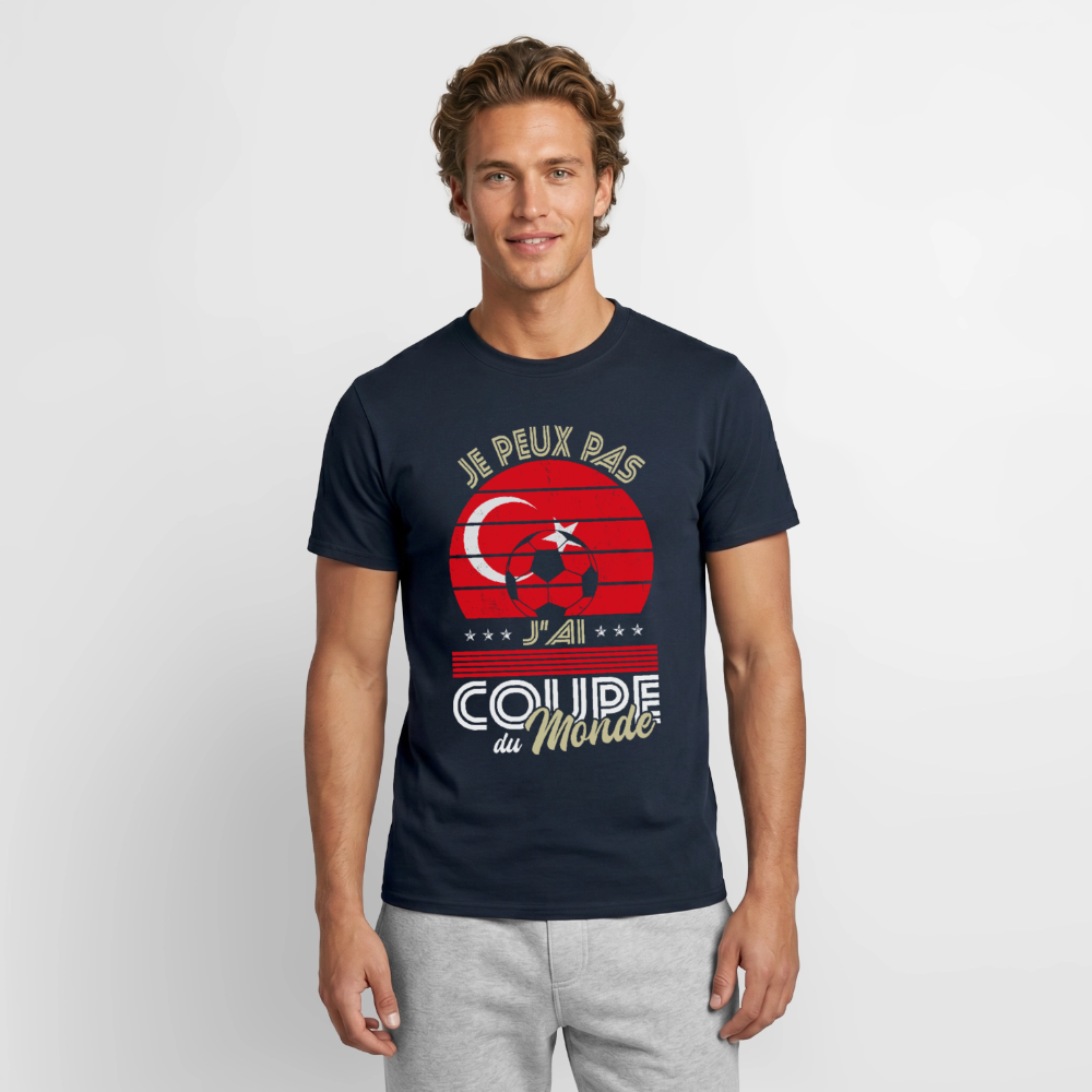 T-shirt Homme - Je peux pas j'ai Coupe du Monde - Turquie - marine
