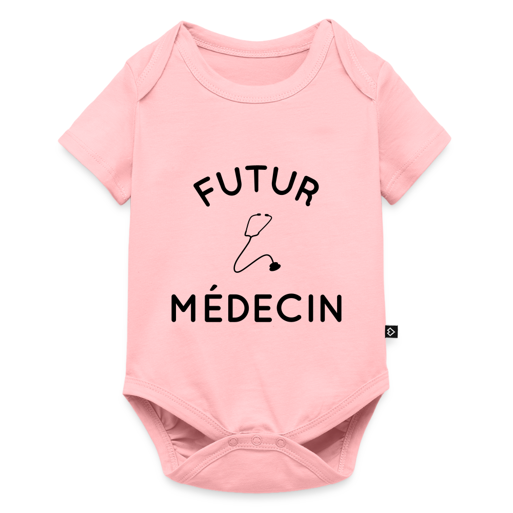 Body Bébé bio manches courtes - Futur médecin - rose