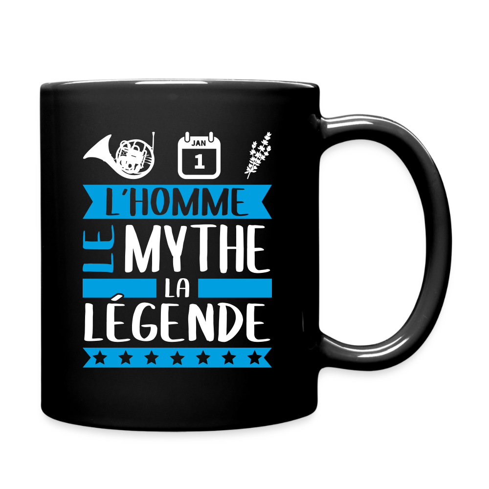 Mug uni Corentin rébus – L’homme, le mythe, la légende - noir