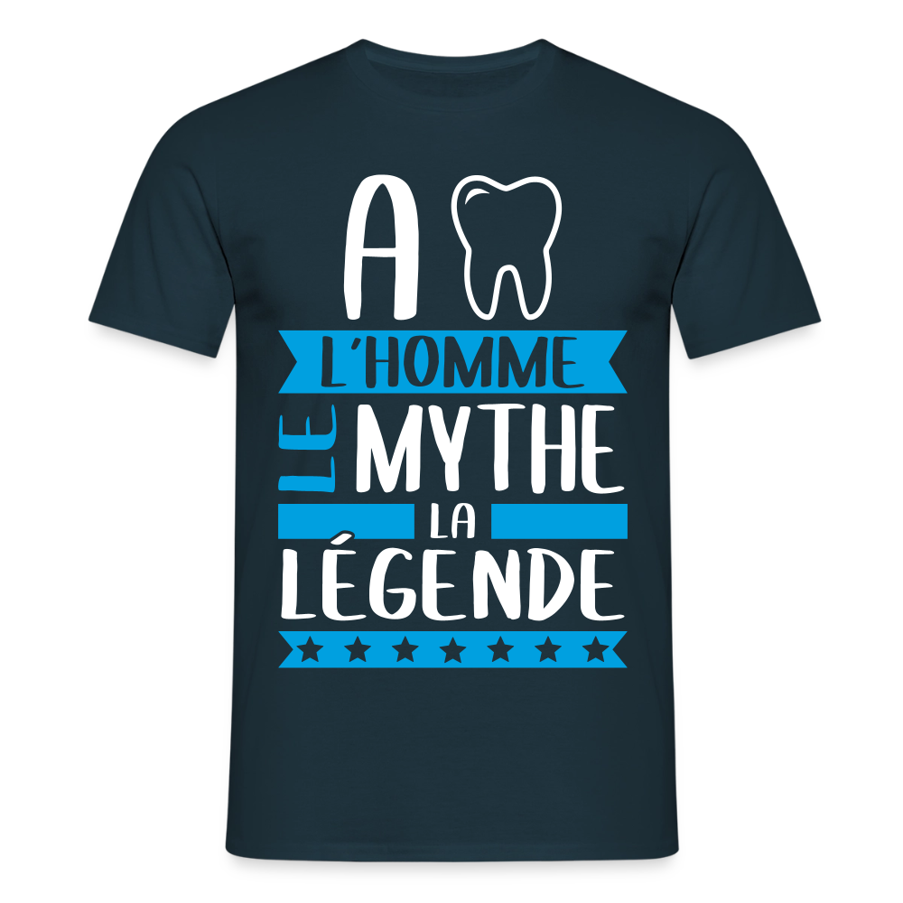T-shirt homme Adam rébus – L’homme, le mythe, la légende - marine