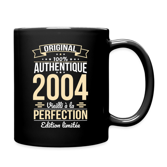 Mug uni - Anniversaire 21 Ans - Original 2004 - noir