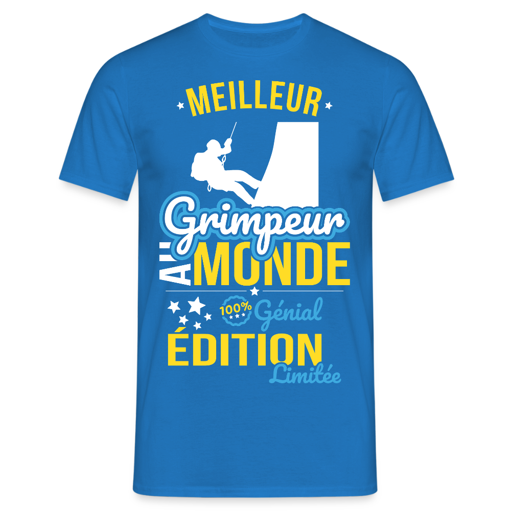T-shirt Homme - Meilleur Grimpeur au monde - 100% génial - bleu royal