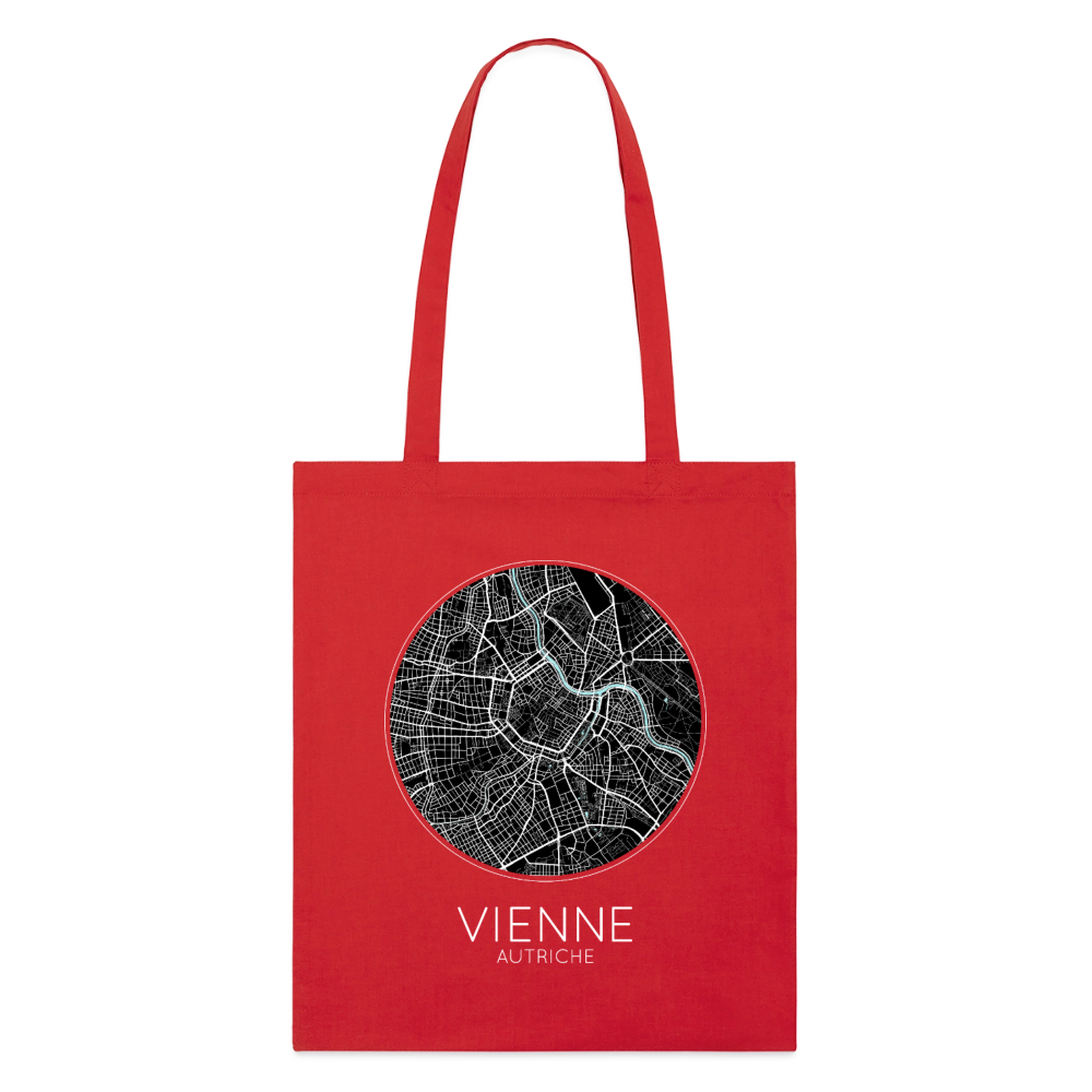 Tote Bag Vienne Bio – Plan de Vienne - rouge