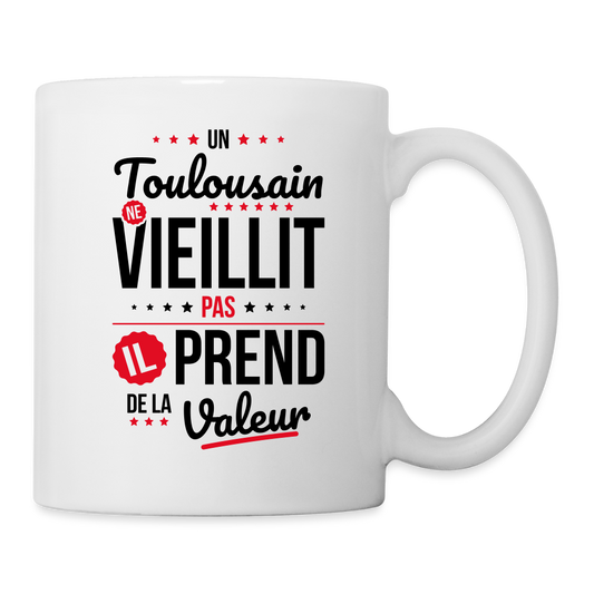 Mug blanc - Un Toulousain ne vieillit pas - blanc