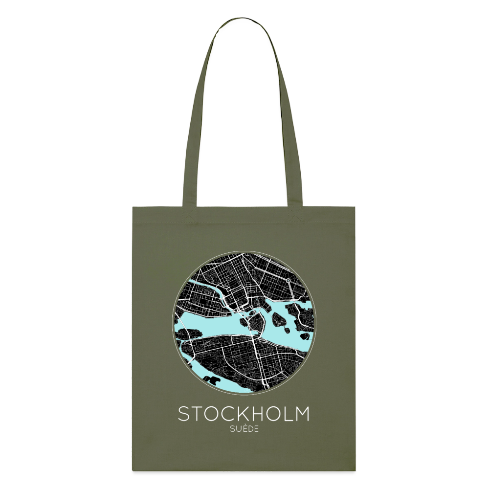 Tote Bag Stockholm Bio – Plan de Stockholm - kaki