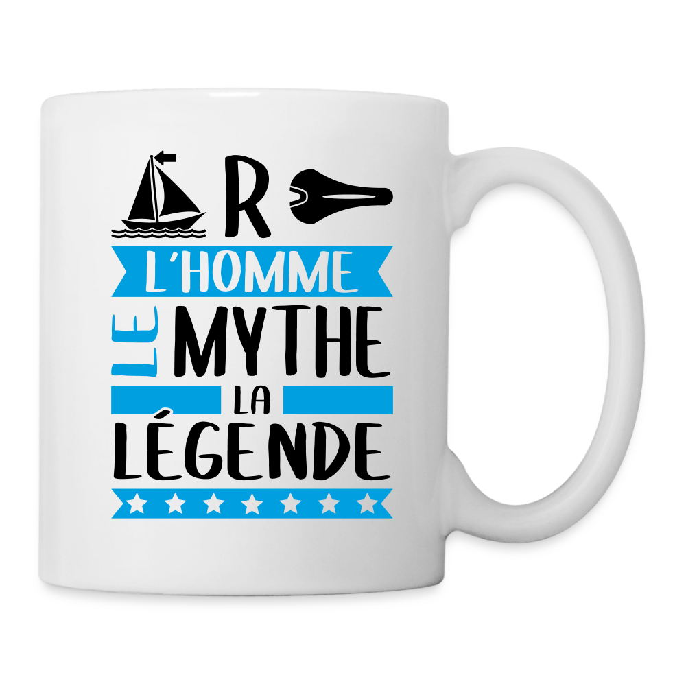 Mug blanc Marcel rébus – L’homme, le mythe, la légende - blanc