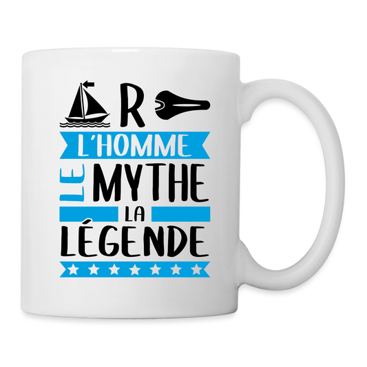 Mug blanc Marcel rébus – L’homme, le mythe, la légende - blanc