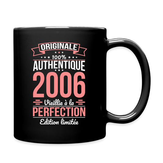 Mug anniversaire femme 20 ans – Originale 2006 - noir