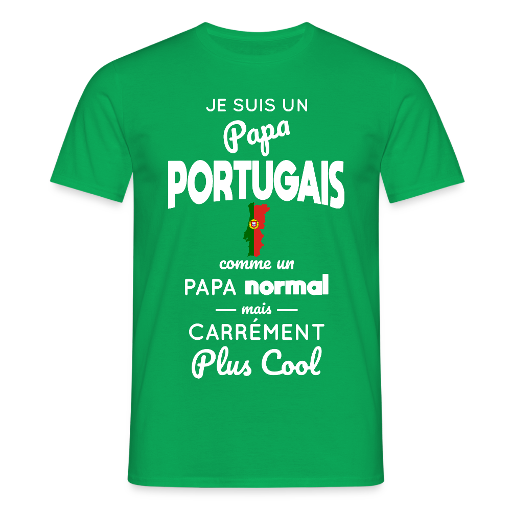 T-shirt Homme - Papa Portugais Plus Cool - vert