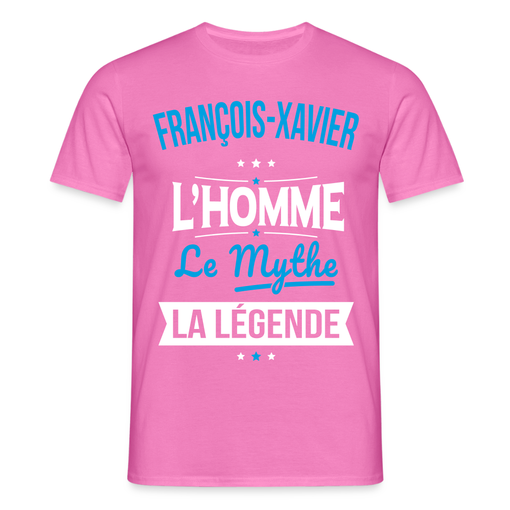 T-shirt Homme - François-Xavier - l'Homme - le Mythe - la Légende - rose