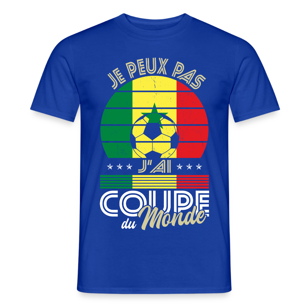 T-shirt Homme - Je peux pas j'ai Coupe du Monde - Sénégal - bleu foncé