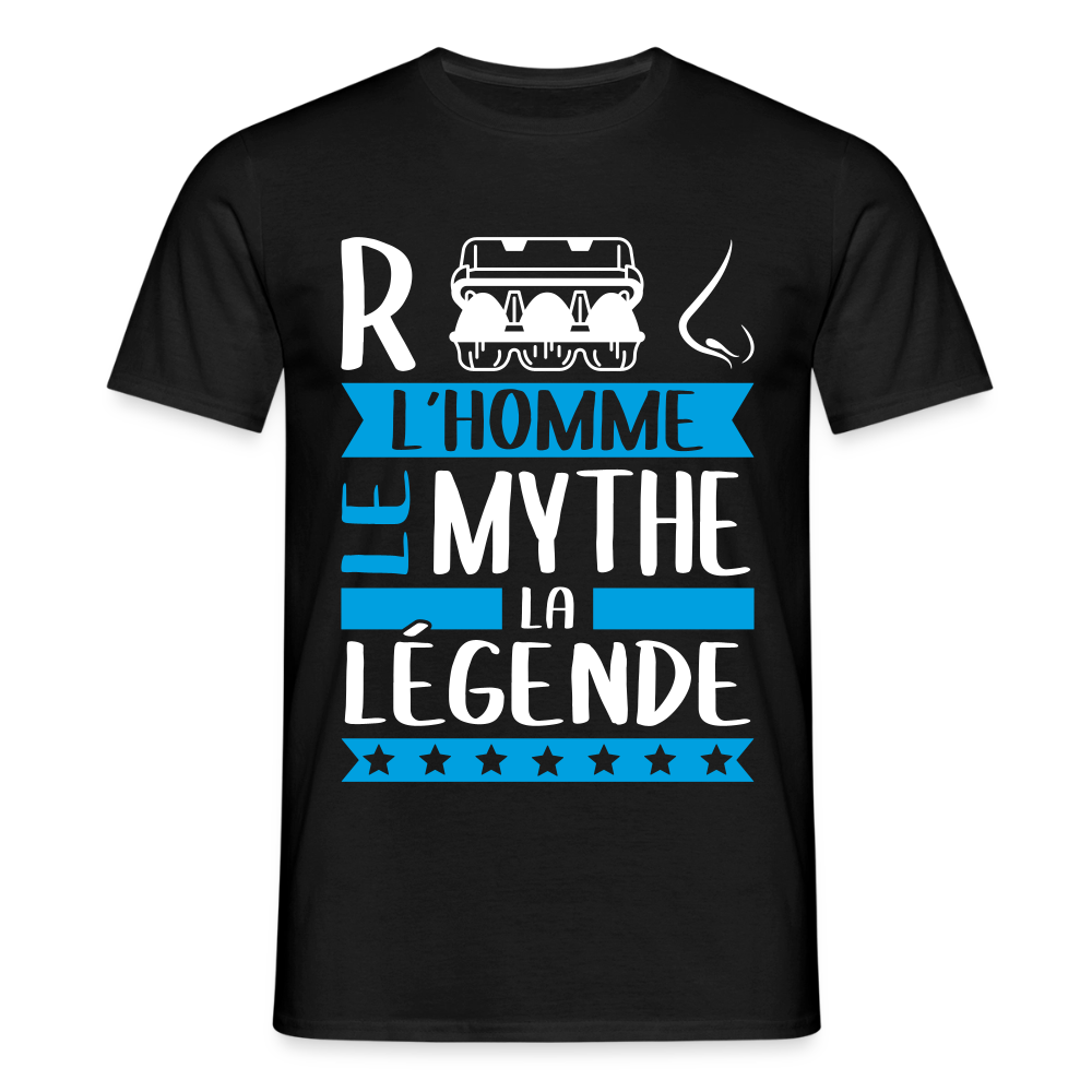 T-shirt homme René rébus – L’homme, le mythe, la légende - noir