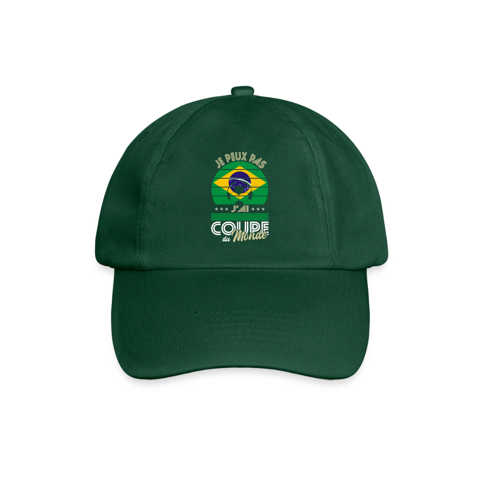 Casquette classique - Je peux pas j'ai Coupe du Monde - Brésil - vert bouteille