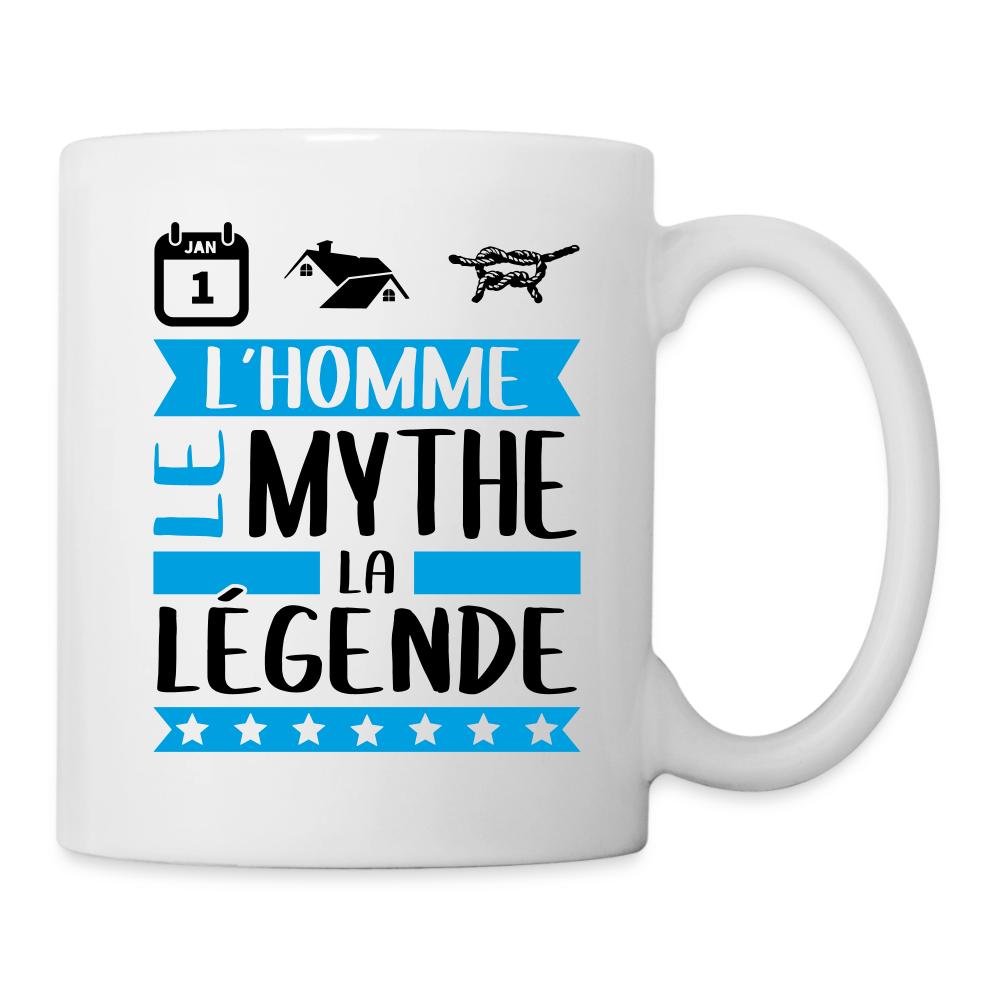 Mug blanc Antoine rébus – L’homme, le mythe, la légende - blanc