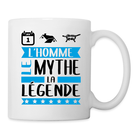 Mug blanc Antoine rébus – L’homme, le mythe, la légende - blanc