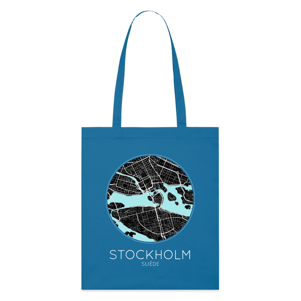 Tote Bag Stockholm Bio – Plan de Stockholm - bleu royal