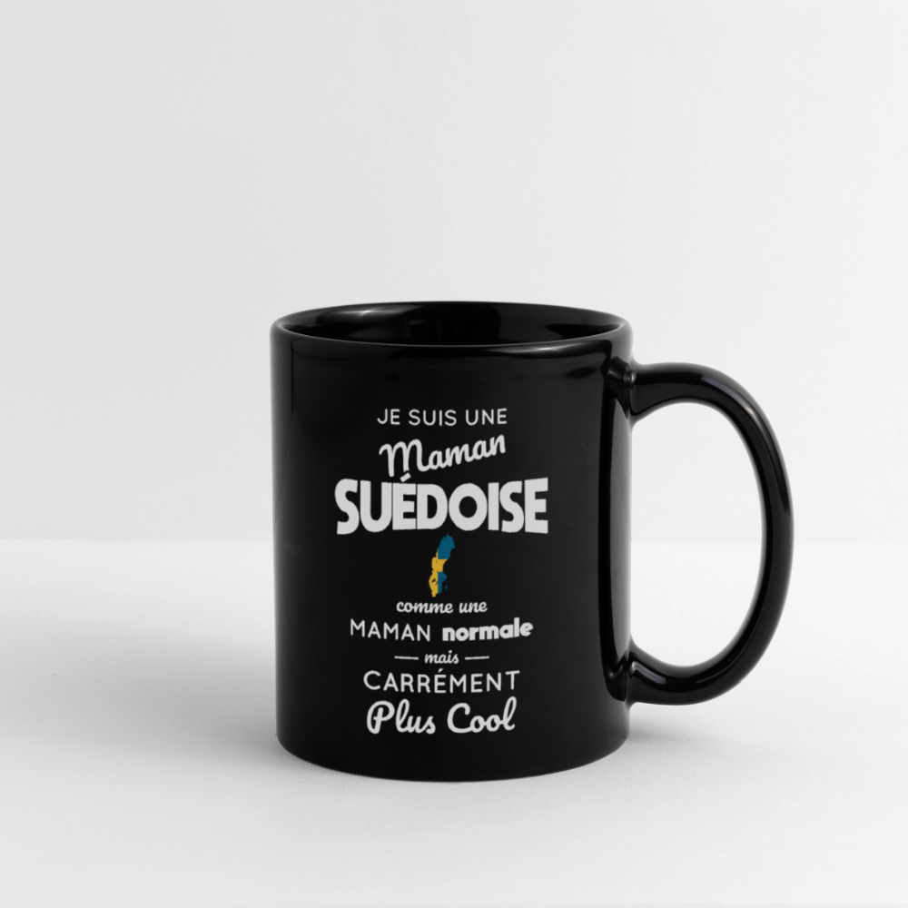Mug uni - Maman Suédoise plus cool - noir