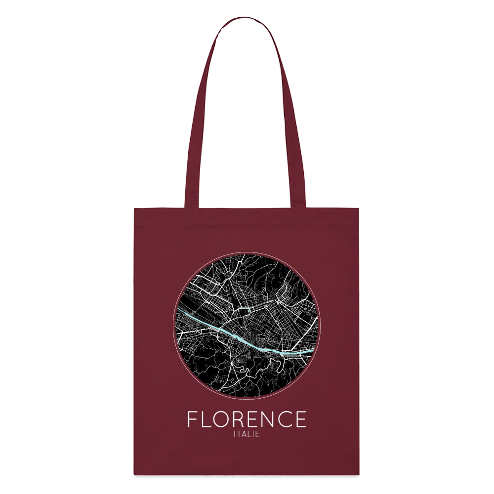 Tote Bag Florence Bio – Plan de Florence - bordeaux