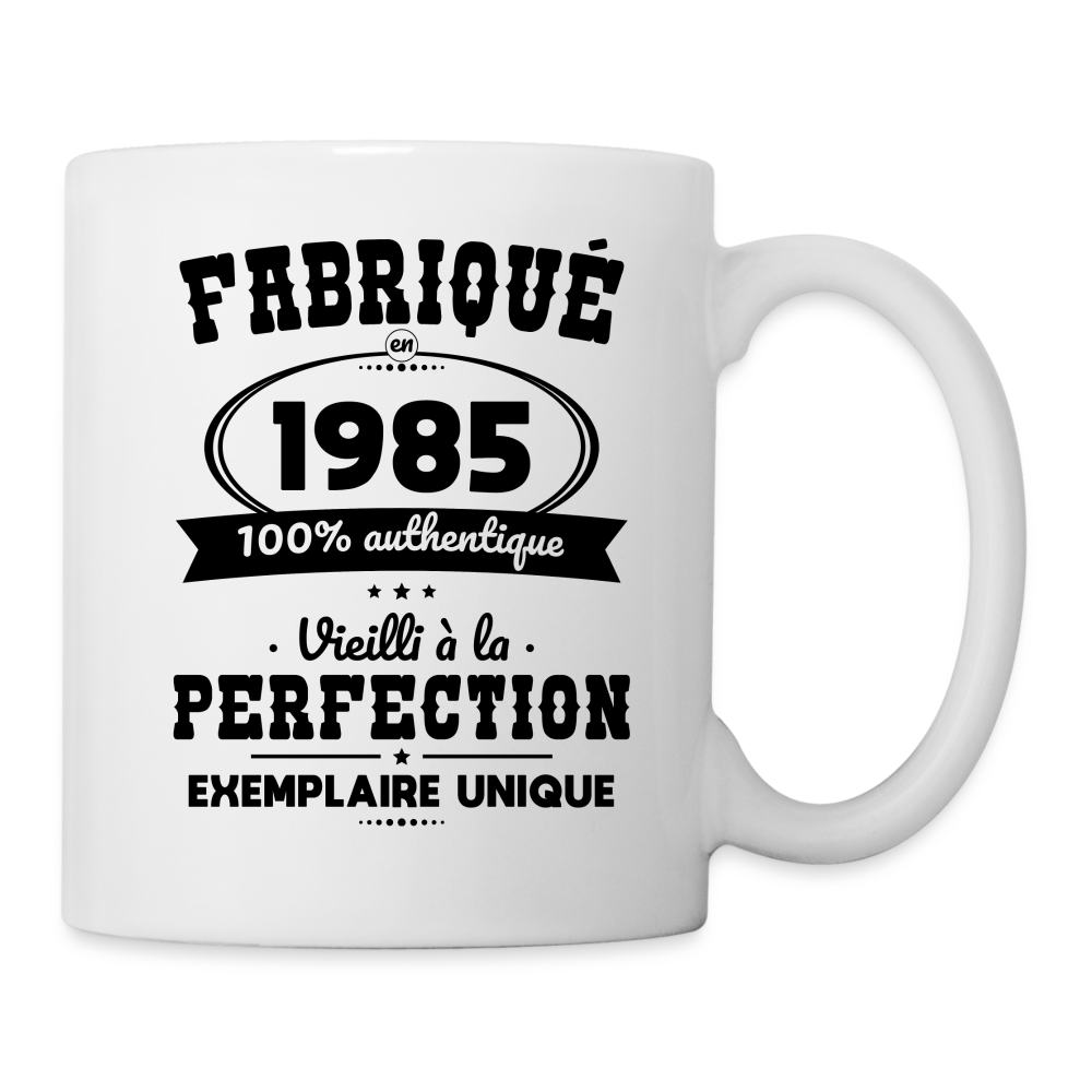 Mug blanc - Anniversaire 40 Ans - Fabriqué en 1985 - blanc