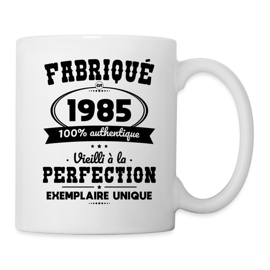 Mug blanc - Anniversaire 40 Ans - Fabriqué en 1985 - blanc