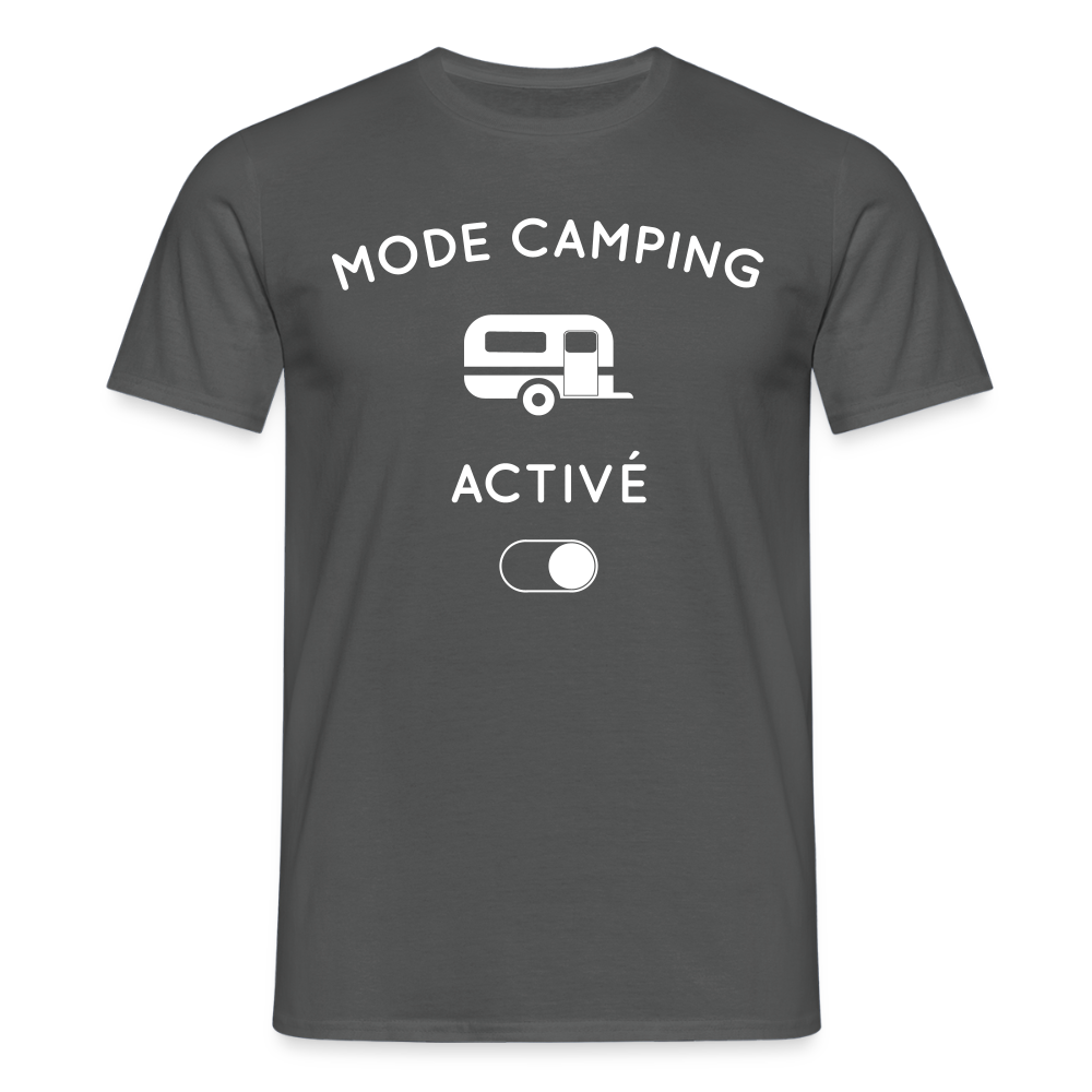 T-shirt Homme - Mode camping activé - charbon