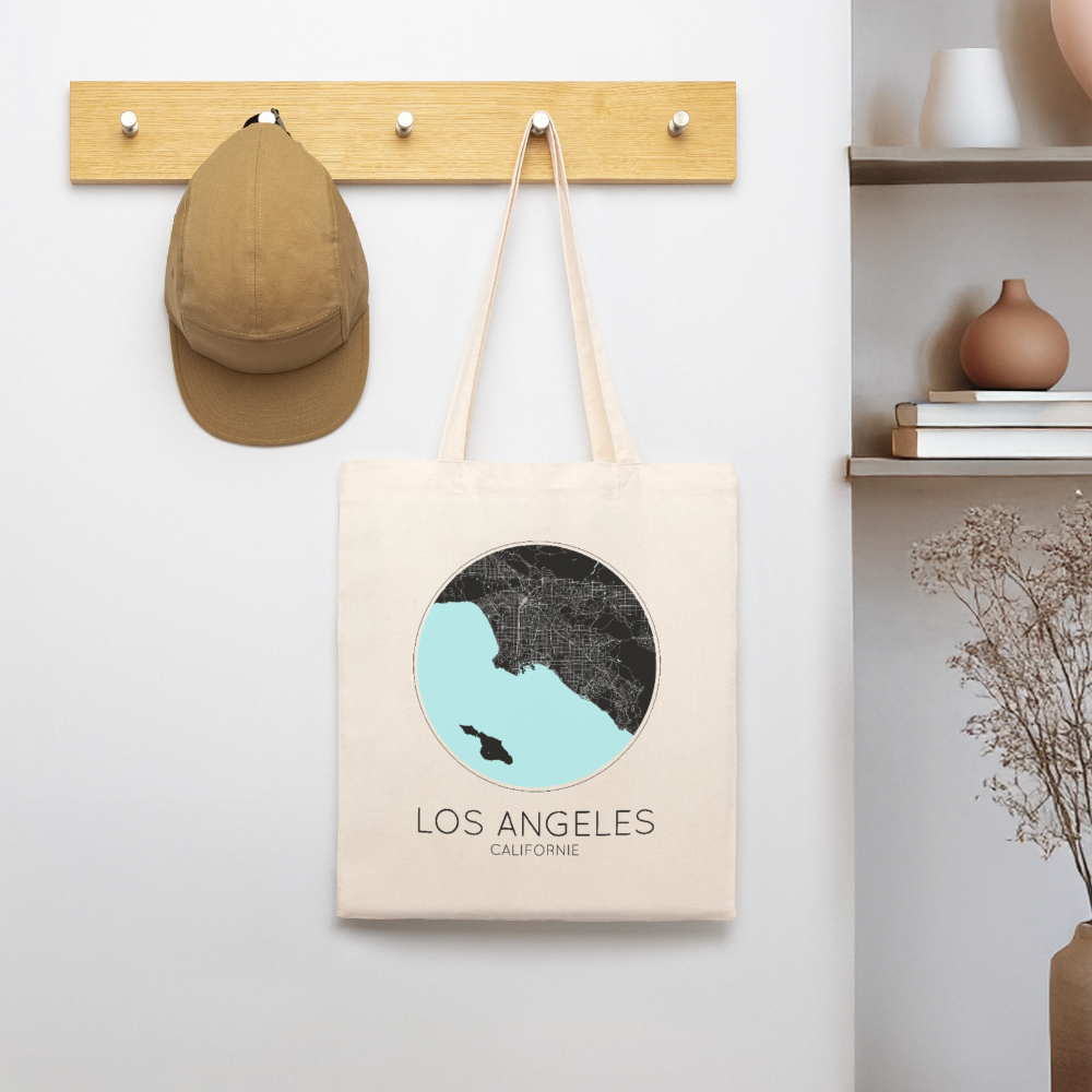 Tote Bag Los Angeles Bio Coloris Clair – Plan de Los Angeles - écru doux