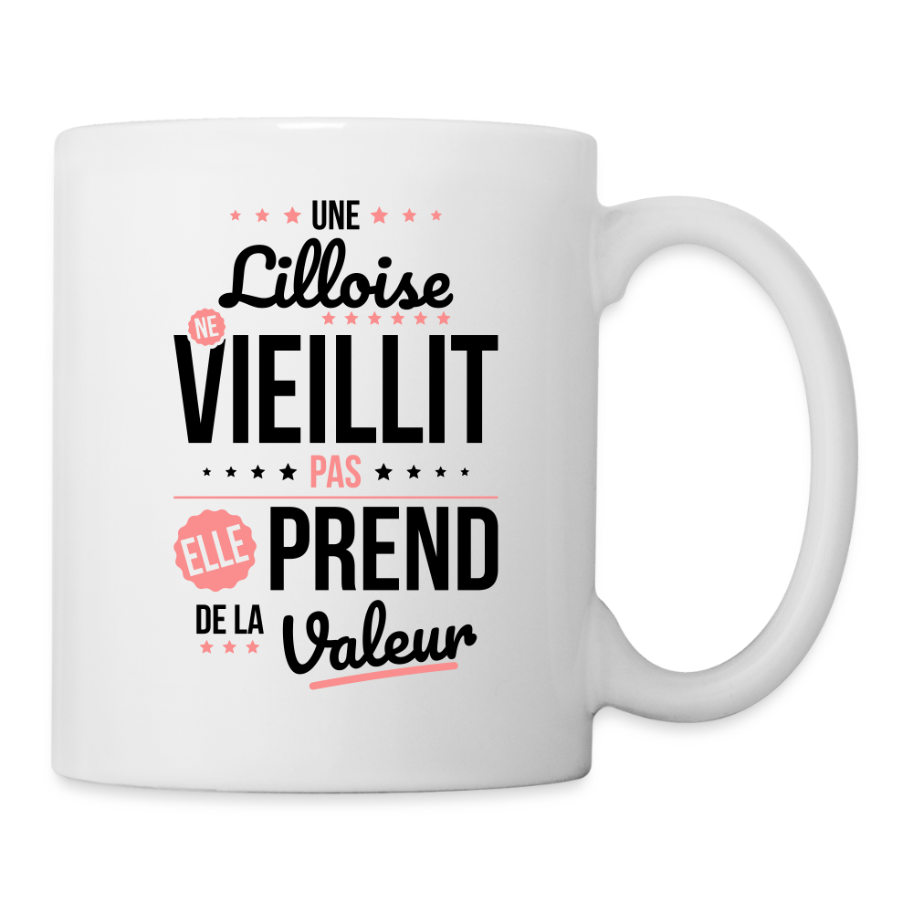 Mug blanc - Une Lilloise ne vieillit pas - blanc