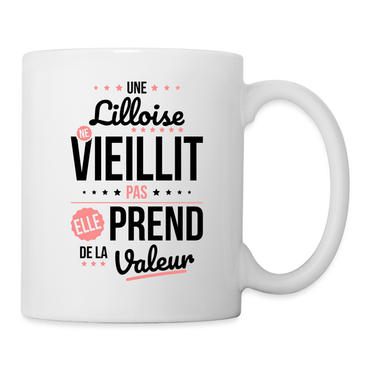 Mug blanc - Une Lilloise ne vieillit pas - blanc