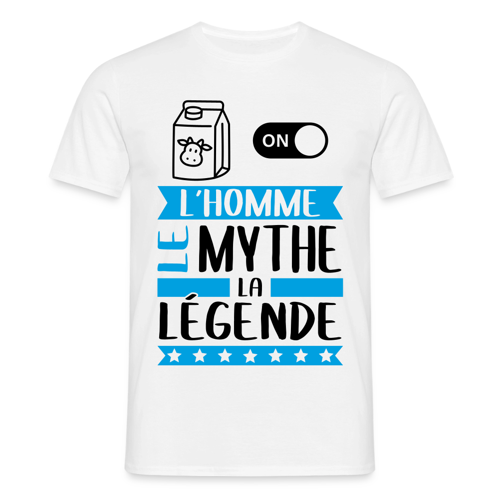 T-shirt homme coloris clair Léon en rébus – L’homme, le mythe, la légende - blanc