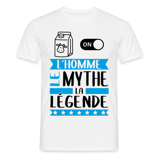 T-shirt homme coloris clair Léon en rébus – L’homme, le mythe, la légende - blanc