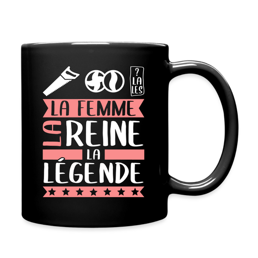 Mug uni Sybille rébus – La femme, la reine, la légende - noir