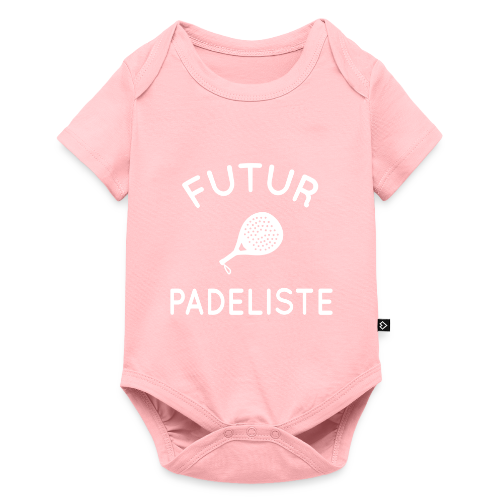 Body Bébé bio manches courtes - Futur padeliste - rose