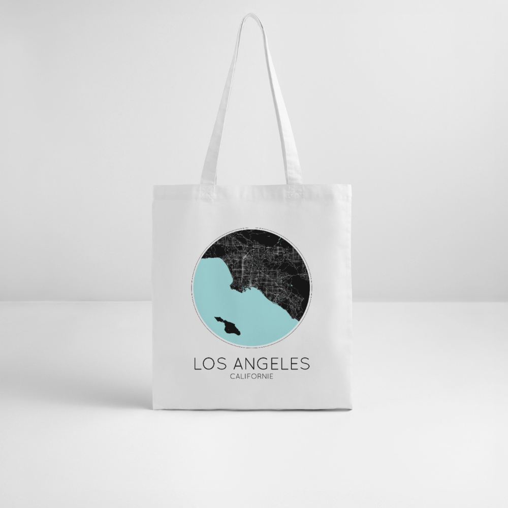 Tote Bag Los Angeles Bio Coloris Clair – Plan de Los Angeles - blanc