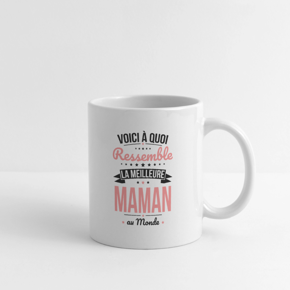 Mug blanc - Voici à quoi ressemble la meilleure Maman au monde - blanc