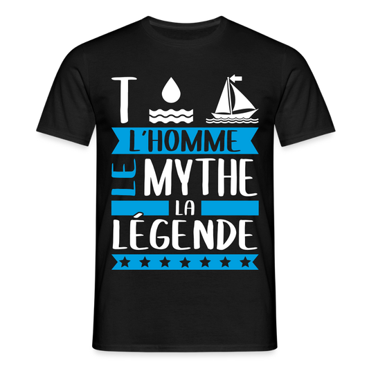 T-shirt homme Thomas rébus – L’homme, le mythe, la légende - noir