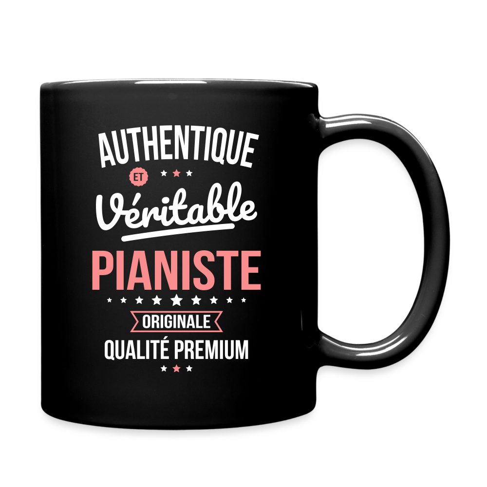 Mug uni - Authentique et véritable Pianiste - noir