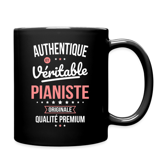 Mug uni - Authentique et véritable Pianiste - noir