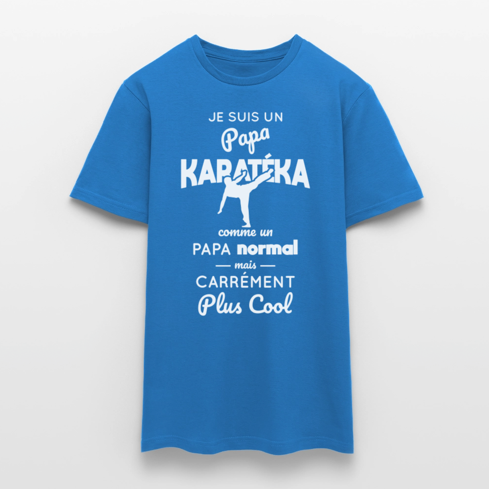 T-shirt Homme - Papa karatéka plus cool - bleu royal