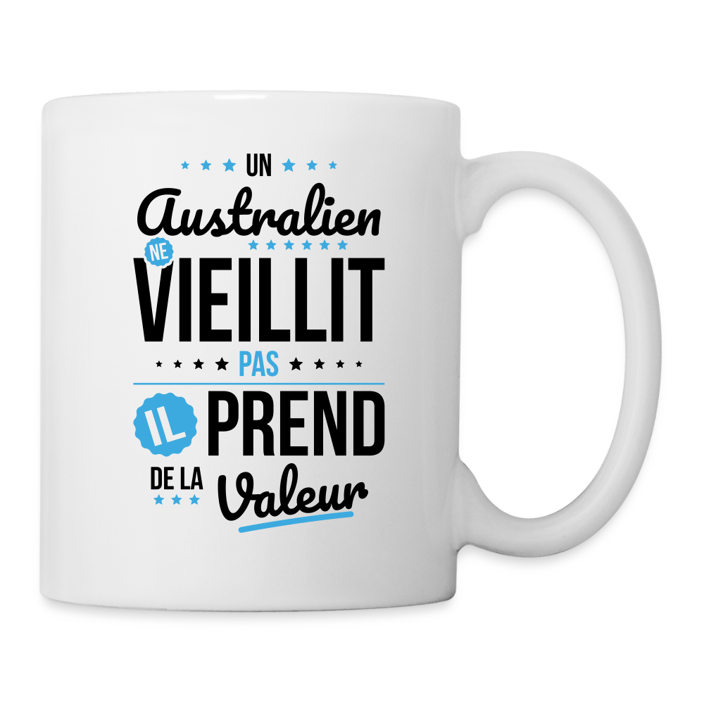 Mug blanc - Un Australien ne vieillit pas - blanc