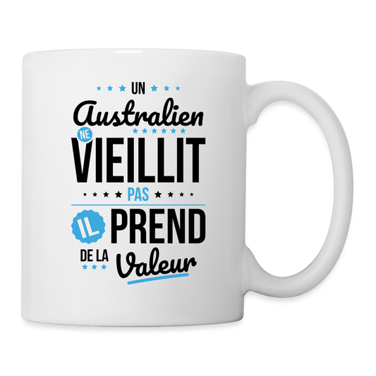 Mug blanc - Un Australien ne vieillit pas - blanc