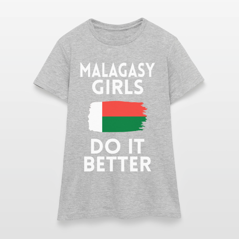 T-shirt femme - Malagasy Girls Do It Better - gris chiné