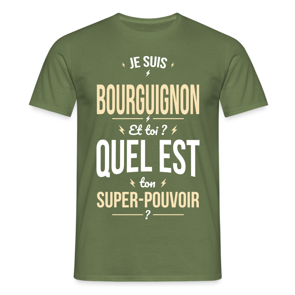 T-shirt Homme - Papa Bourguignon Plus Cool - vert militaire
