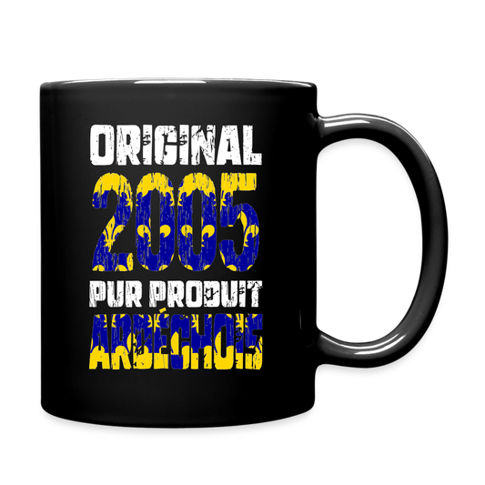 Mug uni - Anniversaire 20 Ans - Original 2005 - Pur produit Ardéchois - noir