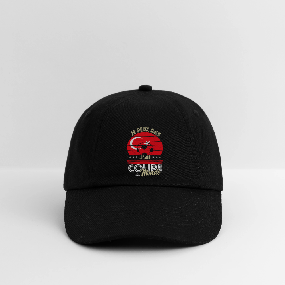 Casquette classique - Je peux pas j'ai Coupe du Monde - Turquie - noir/noir