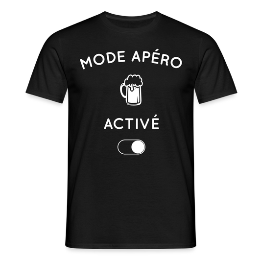 T-shirt Homme - Mode apéro activé - noir
