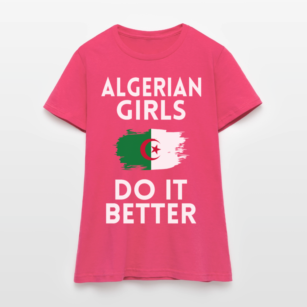 T-shirt femme - Algerian Girls Do It Better - rose azalée