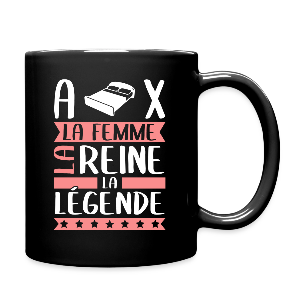Mug uni Alix rébus – La femme, la reine, la légende - noir